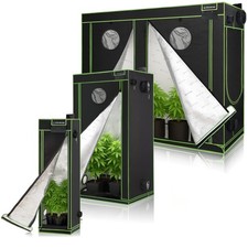 Growbox Gewächshaus Zuchtzelt indoor Growzelt schwarz/grün Anbauzelt HIGHWERK