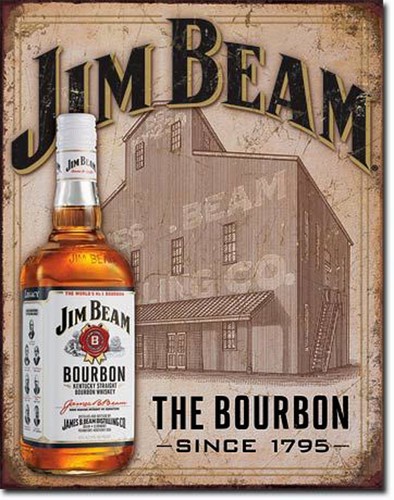 Jim beam schild 40 cm - jim,