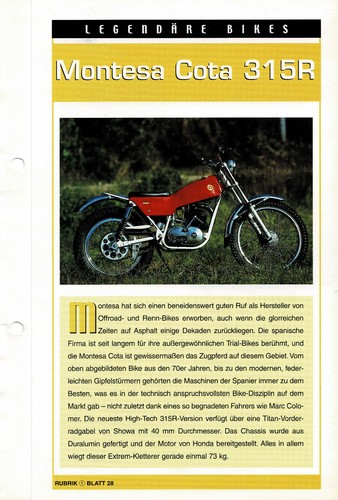 Montesa cota 315r - montesa,