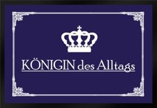 Fußmatte Schmutzfangmatte Königin des Alltags blau Krone F667