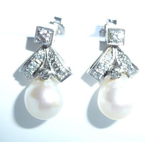 Ohrringe 585 weißgold 030ct - weißgold,