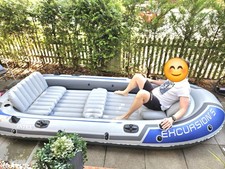 Intex Boot Excursion 5 Sportboot Schlauchboot Angelboot 366x168cm Paddel + Pumpe