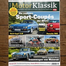 Motor Klassik November 2020, Ford Capri, Datsun 280ZX, Porsche 944, BMW CS