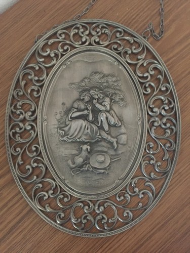 Zinn relief wandbild romanze - zinn,