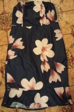 Carmen Midikleid, Blumenmuster - Größe L - Länge 85 cm