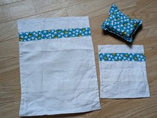 Puppenbettwäsche für Puppenbett Wiege Puppenwagen - Apfel 