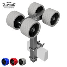 4er Sliprollen Slipwagen Sliphilfe Bootstrailer EVA-Reifen RKSRLB-4-EVA Ø 120 mm