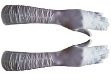 Lange Weiße Handschuhe Satin