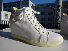 GEOX RESPIRA Damen Schuhe Keilabsatz Sneaker Leder Nappa Weiß Gr.41 Neuw