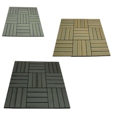 30x30 Terrassen WPC Fliesen 3D-Oberfläche Profil LAGERRÄUMUNG Klickfliese Holz 