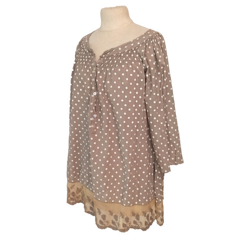 Damen tunika bluse braun - damen,