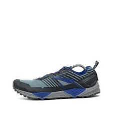 Brooks Herren Cascadia 13 Laufschuhe Grau Blau Textil Mesh Sohle Trail EU 42.5