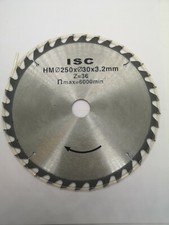 ISC Einhell Sägeblatt Hartmetall Kreissägeblatt  250x30x3,2mm 36-Z
