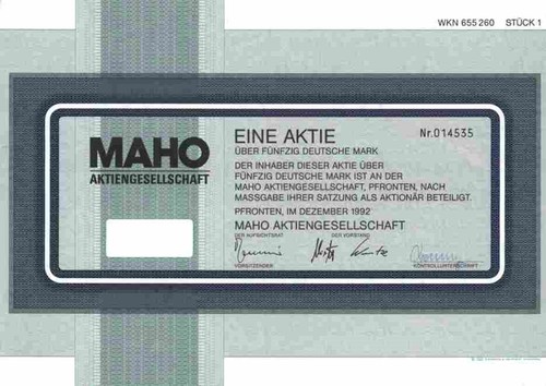 Maho 1992 pfronten - ag, allgäu