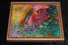 Brita Georgsson Künstlerin 3-D moderne Kunst (Wandbild) Handmalerei Kunst