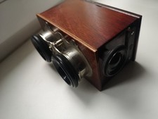 Stereoskop Verascope Richard. Stereobetrachter Antik Holz 19. Jahrhundert  