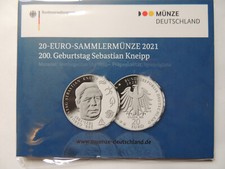 20 Euro 2021  Silber  Sebastian Kneipp PP Spiegelglanz
