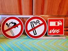 Brandschutzzeichen Aufkleber Feuerwehr ca.15 x 15 Brandschutzraum alt selten rar