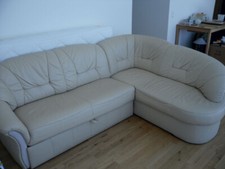 Eck-Couch in Echtleder