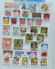 Konvolut Blumen - Orchideen  33 Stück Dauer -Sondermarken  alt gestempelt