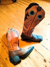 Ausgefallene Tony Lama Western Cowboyboots Damen, oil-resistent Gr. 38