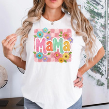 Mama Floral T Shirt Colorful