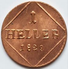Bayern, 1 Heller 1829, 0,67 g, Rand glatt,  AKS 95, J. 5 -- PRACHTSTÜCK !!!