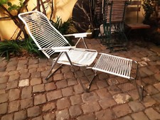 Italienischer Liegestuhl Spaghetti Fiam original 60er weiss