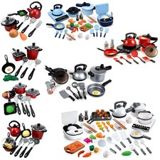 Kinder Geschirr Puppen Küche Spielzeug Puppengeschirr Topfset Kochset Spielküche