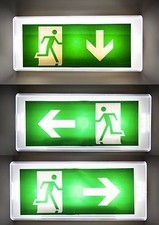 LED Notleuchte Notbeleuchtung Exit Notausgang Fluchtwegleuchte Licht Fluchtweg