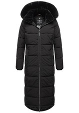 Damen Winter Steppjacke Jacke lang warm Mantel Parker Schwarz M V3121 Box154