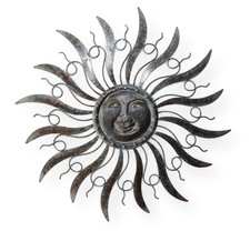 Wanddekoration Metall Sonne Durchmesser 55 cm Wanddeko Metallbild Wandbild