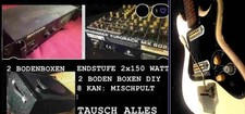 60er KLIRA EL-GUITAR & 2x150 W. AMP & 2 BODENBOXEN & 6er MIXER -GGF TAUSCH ALLES