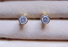 Solitär-Ohrstecker Silber 925 verg. Zirkonia  von DIAMONIQUE- Sehr guter Zustand