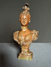 Antike Bronzebüste Dame mit