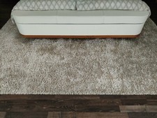 Neuwertiger  Teppich 200 x 290 cm kurzflor Flokati Läufer Vorleger beige