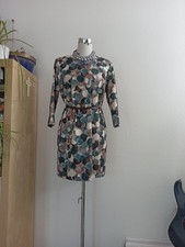 Taifun Stiefel-Kleid grün grau beig XL 40 42 gefüttert bequem