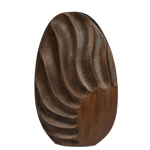 Dekovase holzoptik oval - holzoptik,