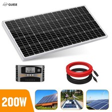 200W Solarpanel Kit Mono 12V Solarmodul W/ Laderegler für RV PV Anlage Wohnmobil
