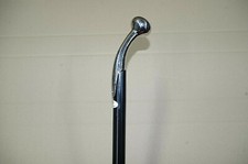 Holz Gehstock Wanderstock  94 cm Spazierstock silbern  Flanierstock Daddystock