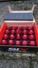 20xRote Alu Radmuttern Stx Performance M12x1,5 für zB HONDA CIVIC FN, FK, EP usw