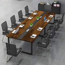 Retro Konferenztisch schwarz -