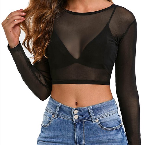 Damen langarm transparentes - langarm,