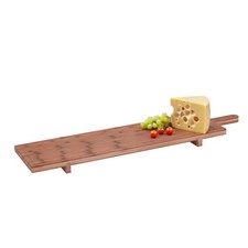 XXL Holz Servier Platte massiv - 100 x 26 cm - Käse Brett Wurst Tapas Tablett