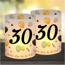 12 Windlicht Tischdeko 30