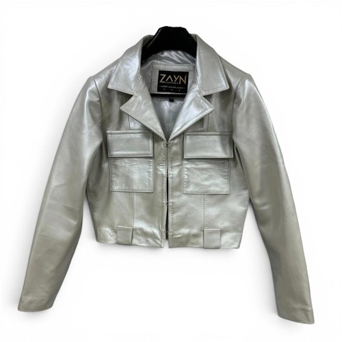 Damen metallic silber leder - metallic,