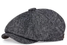 SCHIEBERMÜTZE HUT SCHLÄGERKAPPE SCHWARZ/WEISS KOPFSCHUTZ ZEITUNGSJUNGE KAPPE