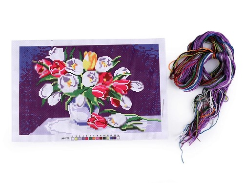 Tulpen stickset set - set, kreuzstich