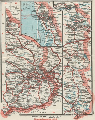 Karte oberschlesien gebiet - oberschlesien,,