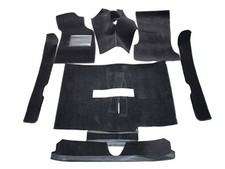 Schwarzer Teppichsatz Velours